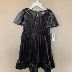*NEW* Old Navy Toddler Gray Velvet Dress -3T